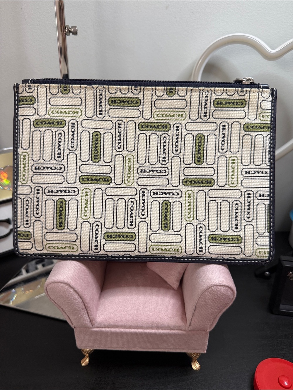Coach limited edition Logo Lozenge Zip Pouch/clutch